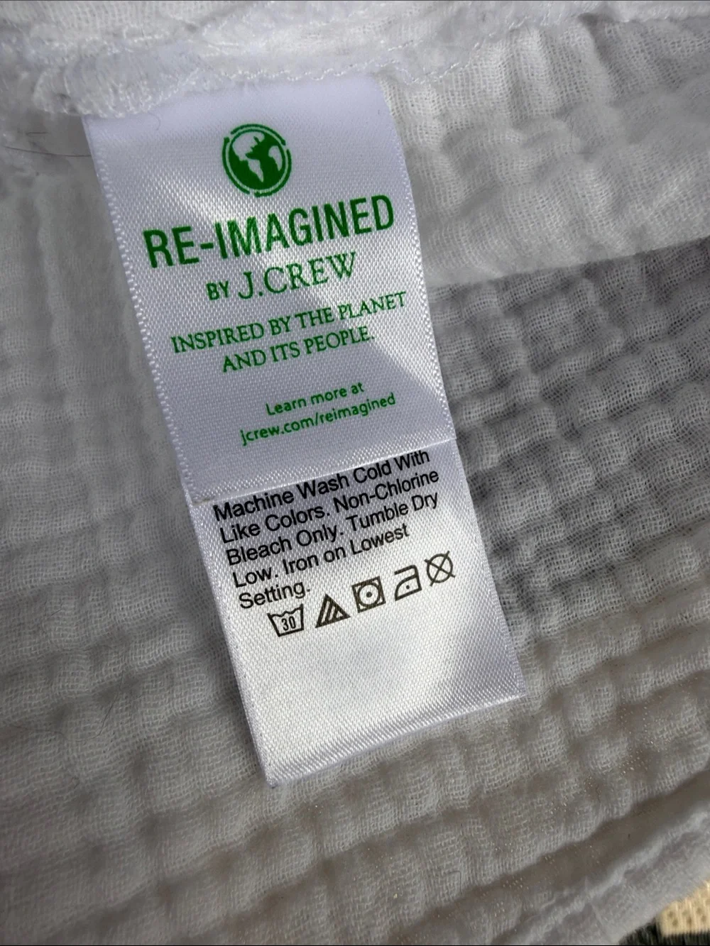 J. Crew White Split-Neck Gauze Pocket Top